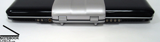 Achterzijde: Optische audio connector, S-Video, antenne, Dolby-Surround Achterzijde: Optische audio connector, S-Video, antenne, Dolby-Surround