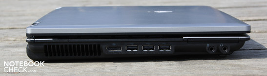 Links: DisplayPort, 3 x USB, ExpressCard/54, audio