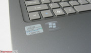Overeenkomstig Core i5 en Windows 7 logo