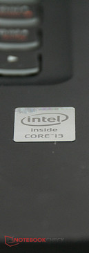 Intel's Core i3 levert opnieuw genoeg rekenkracht voor de laptop.