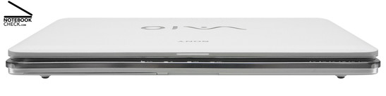 Sony Vaio VGN-CR31S/W Voorkant: Play, Pause, Stop, Vorige, Volgende buttons, Indicator LEDs