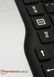 Dit speelse design element zorgt ervoor dat het toetsenbord meer ruimte heeft.
