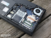 De binnenkant van de Lenovo G560 is weinig spannend.