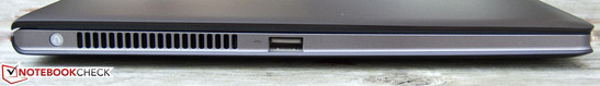 Linkerzijde: One Touch Backup, ventilatierooster, USB 2.0