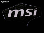 en het verlichtte MSI logo.