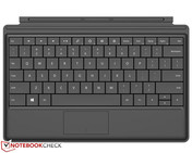 De Type Cover typt hetzelfde als een notebook toetsenbord. (foto: Microsoft)