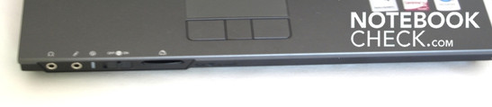 Voorkant: hoofdtelefoon, microfoon poort, batterij-indicator, Wifi knop, 5-in-1 kaartlezer