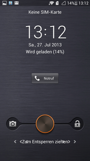 De zogenaamde "Emotion UI" interface voor Android heeft een uniek lock screen.