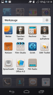 Het is mogelijk om mappen te maken en apps te categoriseren.