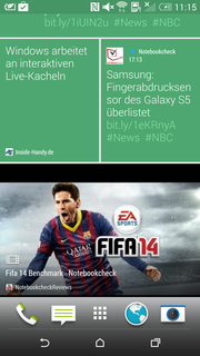 HTC's Binkfeed kan aangepast worden en past zich ook aan de gebruiker aan.