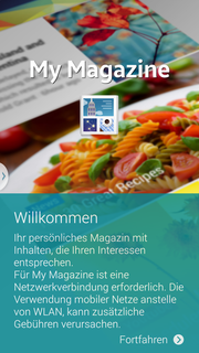 De nieuwe "MyMagzine" app doet denken aan HTC's "Blinkfeed".