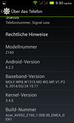Android 4.2.2 is geïnstalleerd.