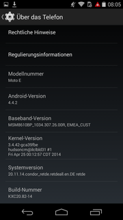 Android 4.4.2! Dat is de meest recente versie van Google's besturingssysteem.