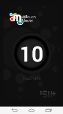 Het touchscreen ondersteunt multi-touch tot en met 10 vingers.