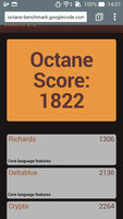 De Asus krijgt ook hoge scores in browser benchmarks zoals Octane 2.0...