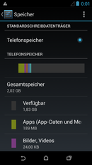 Slechts ongeveer 1.8 GB opslag blijft over.