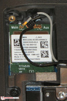 Goed: de notebook heeft twee WLAN antennes.