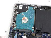 De conventionele harde schijf biedt veel opslagruimte en wordt bijgestaan door een snelle mSATA SSD.