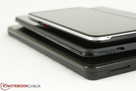 Van boven naar onder: HTC One X, Kindle Fire HDX 7, Kindle Fire