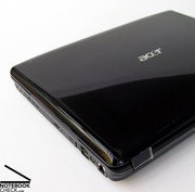 De Acer Aspire 5930G ziet er zeer elegant uit door zijn zwarte hoog-glans 'deksel'.