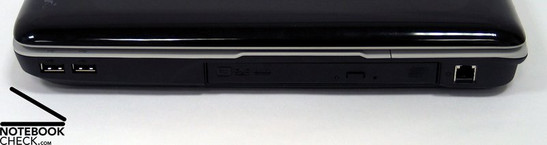 Rechterkant: 2x USB, DVD station, modem Rechterkant: 2x USB, DVD station, modem