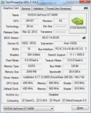 Systeeminformatie GPUZ - GT 640M