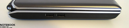 Linkerkant: 2x USB 2.0