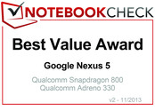 Beste Prijs/Kwaliteit in November 2013: Google Nexus 5