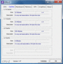Systeeminfo CPUZ cache
