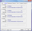 Systeeminformatie CPUZ Cache