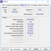 CPU-Z Geheugen