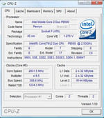 Intel Core 2 Duo P9500 @ 2.9 GHz