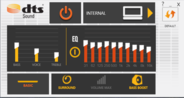 De combinatie van DTS Sound software...