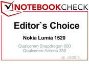 Keuze van de Redactie in Januari 2014: Nokia Lumia 1520