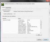 Nvidia System Control: systeeminformatie