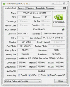 GPUZ GPU info