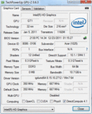 Systeeminfo GPUZ Intel HD 2000