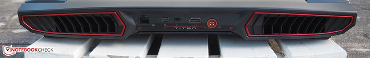 Rear: RJ45-LAN, Mini-DisplayPort, USB 3.1 Gen.2 Type-C with Thunderbolt 3, HDMI, AC power