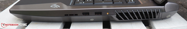 Right side: card reader, 2x USB 3.0, Wi-Fi antenna