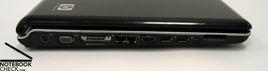 HP Pavilion dv9580eg Interfaces