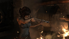 Lara en een automatisch geweer? Past dat?