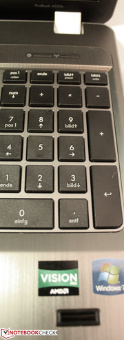 Browser en WLAN knop / numpad / vingerafdruklezer.