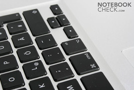 De individuele toetsen van de MacBook Pro 17"