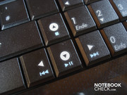 De pijltjestoetsen zijn, zoals die van het numeriek toetsenbord, vrij klein