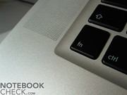 Zoals bij de MacBook Air, wordt ook deze notebook uitgerust met het gebruiksvriendelijk single-key toetsenbord.