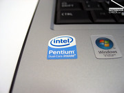 Een Dual Core CPU van Intel is het hart van de Satellite L350. Goed punt: De L350 is uitgerust met een grote 320 GB harde schijf.