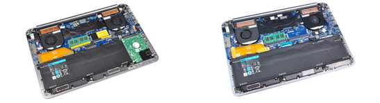 61 Wh batterij vs. 91 Wh: geen ruimte voor een 2,5 inch HDD