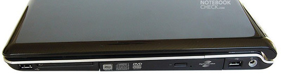 HP Pavilion dv9074cl interfaces