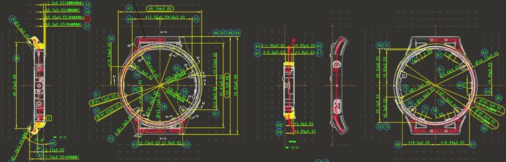 Een FCC filing voor smartwatch met modelnummer A2294 bevat dit schema. (Beeldbron: FCC ID.io)