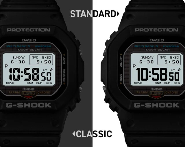 Een uitgelekte marketingafbeelding van de twee lettertypes van de aankomende Casio G-Shock GW-BX5600. (Afbeeldingsbron: Reddit)